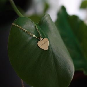 Dainty gold badass heart necklace ETSY